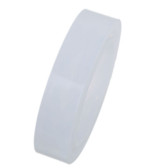 Image de Moule en Silicone pour Faire Bijoux en Résine Bracelet Blanc à Facettes 8.2cm Dia., 1 Pièce