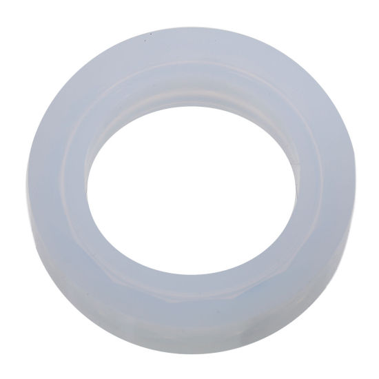 Image de Moule en Silicone pour Faire Bijoux en Résine Bracelet Blanc à Facettes 8.2cm Dia., 1 Pièce