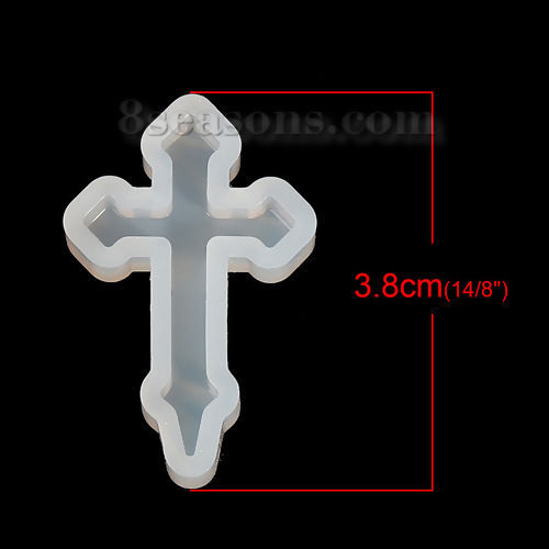 Image de Moule en Silicone Croix Blanc 38mm x 25mm, 1 Pièce