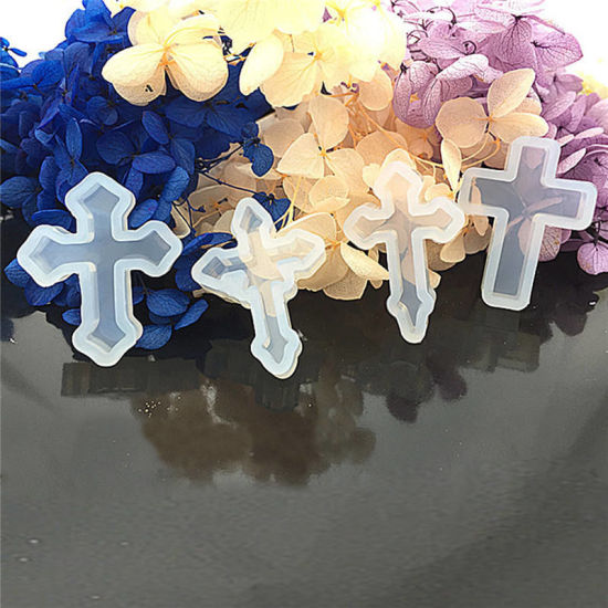 Image de Moule en Silicone Croix Blanc 38mm x 25mm, 1 Pièce