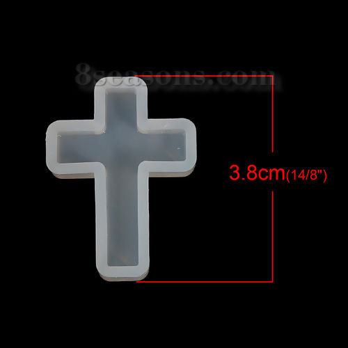 Image de Moule en Silicone Croix Blanc 38mm x 28mm, 1 Pièce