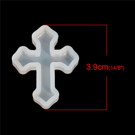 Image de Moule en Silicone Croix Blanc 38mm x 28mm, 1 Pièce
