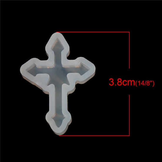 Image de Moule en Silicone Croix Blanc 38mm x 28mm, 1 Pièce