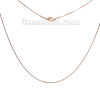 Picture of Wholesale Snake Chain Necklace, Gold Plated 304 Stainless Steel, Unisex Vacuum Plating Minimalist Gift Jewelry For Retailer, 45.5cm(17.9") long, Chain Size: 0.8mm, 1 Piece