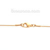 Picture of Wholesale Snake Chain Necklace, Gold Plated 304 Stainless Steel, Unisex Vacuum Plating Minimalist Gift Jewelry For Retailer, 45.5cm(17.9") long, Chain Size: 0.8mm, 1 Piece