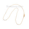 Picture of Wholesale Snake Chain Necklace, Gold Plated 304 Stainless Steel, Unisex Vacuum Plating Minimalist Gift Jewelry For Retailer, 45.5cm(17.9") long, Chain Size: 0.8mm, 1 Piece