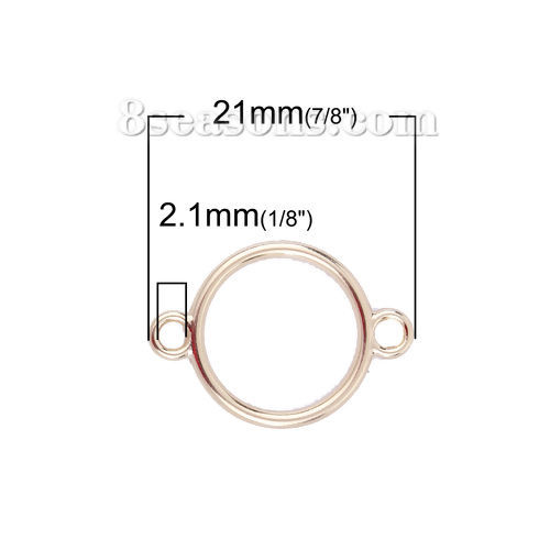 Image de Connecteurs en Alliage de Zinc Annulaire Doré 21mm x 15mm, 10 Pcs