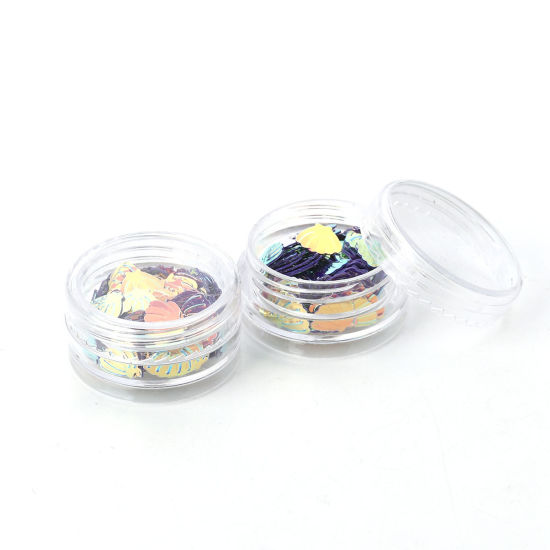 PVC 粘土・レジン 用具 シェル 紫 ABカラー 30mm直径、 5 個 の画像