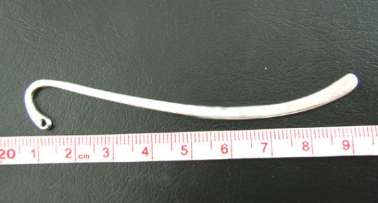 亜鉛合金 しおり 曲げ 銀メッキ 8.7cm－8.6cm長さ、15個  の画像