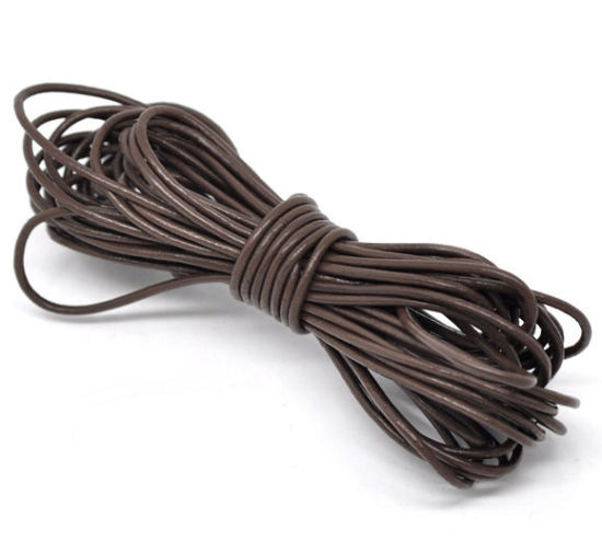 Image de 10M Cordon Simili cuir Café 2mm