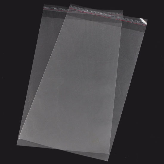 Image de Sachets Autocollantes Auto-Scellants en Plastique Rectangle Transparent (Espace Utilisable: 28.5x18cm) 31cm x 18cm, 50 Pcs