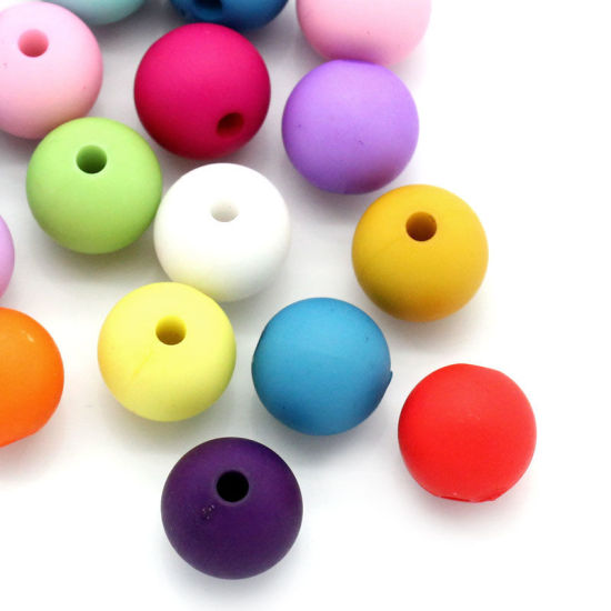 Immagine di Acrilato Separatori Perline Palla A Random Circa 10mm Dia, Foro: Circa 2mm, 100 Pz