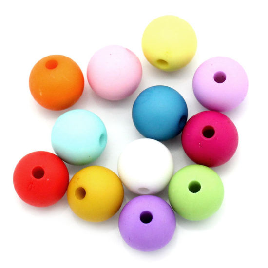 Immagine di Acrilato Separatori Perline Palla A Random Circa 10mm Dia, Foro: Circa 2mm, 100 Pz