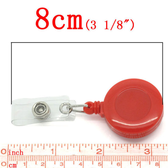 ABS カードホルダー レッド 8.0cm、 5 PCs  の画像