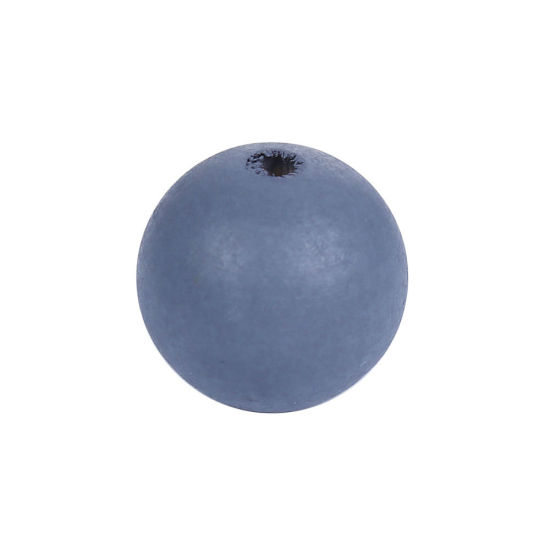 Image de Perles en Bois Naturel Forme Rond Rouge Pastèque 20mm Dia., Tailles de Trous: 3mm-3.5mm, 50 Pcs