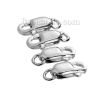 Picture of Sterling Silver Lobster Clasps Silver Rectangle W/ Closed Soldered Jump Ring 12mm( 4/8") x 5mm( 2/8"), 1 Piece
