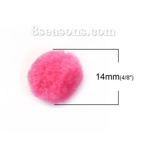 Image de Balle Aromathérapie Huile Essentielle Diffuseur de Parfum en Polypropylène Fibre Rond Fuchsia Approprié à Harmony Ball Ange Balle 14mm Dia., 20 Pcs