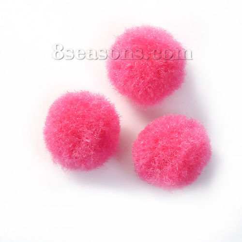 Image de Balle Aromathérapie Huile Essentielle Diffuseur de Parfum en Polypropylène Fibre Rond Fuchsia Approprié à Harmony Ball Ange Balle 14mm Dia., 20 Pcs