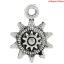 Charm Pendants Sun Antique Silver 17x13mm,50PCs