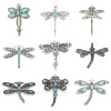 Picture of Zinc Based Alloy Boho Chic Pendants Dragonfly Animal Imitation Turquoise