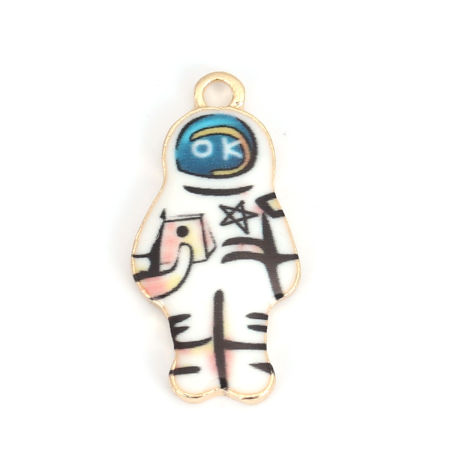 Zinc Based Alloy Galaxy Charms Astronaut Spaceman