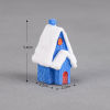 Picture of Blue - Blue Mini Christmas decorate diy ornament Snow Santa House Figurines Fairy Garden Miniatures Mini Christmas Snow Landscape Children Gift
