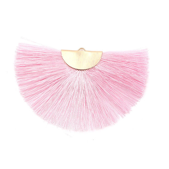 Image de Pendentifs Franges en Polyester DemiRond     