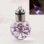 Imagen de Vidrio & Flor Seco Colgantes Bola Púrpura Transparente LED Iluminado 33mm x 20mm, 2 Unidades