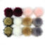 Pom Pom Balls Imitation Fox Fur Mixed Round With Ring