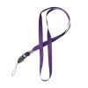 Picture of Terylene Plastic ID Card Neck Strap Lanyard Dark purple Approx 44cm(17 3/8") long, 50 PCs