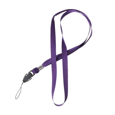 Terylene Plastic ID Card Neck Strap Lanyard Dark purple Approx 44cm(17 3/8") long, 50 PCs
