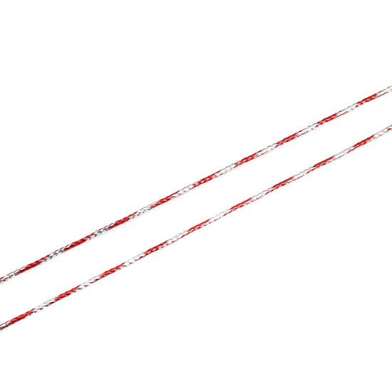 Image de Cordon/Fil en Polyester & Feuille d'Aluminium Multicolore 1.1mm, 1 Lot (env. 100 M/Lot)