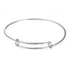 Immagine di Acciaio Inossidabile Braccialetto Tondo Tono Argento Regolabile lunghezza: 25-22cm 1 Pz