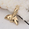 Picture of Zinc Based Alloy Connectors Whale Tail Gold Plated 20mm x 18mm, 20 PCs