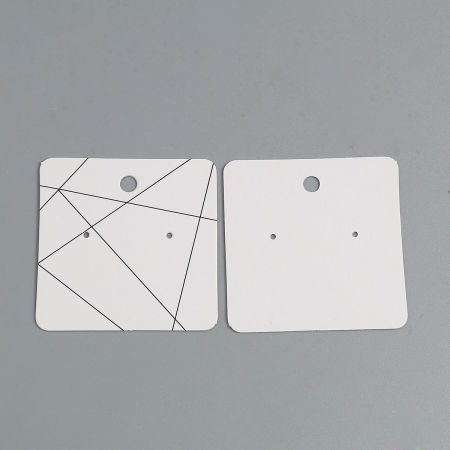 Paper Jewelry Earrings Display Card Square Streak Pattern 