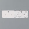 Imagen de Tarjeta de Exhibiciónes de la joyería Papel de Rectángulo , Negro & Blanco 50mm x 30mm, 50 Unidades