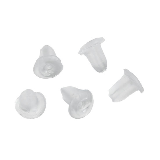 Picture of Rubber Ear Nuts Post Stopper Earring Findings Clear 