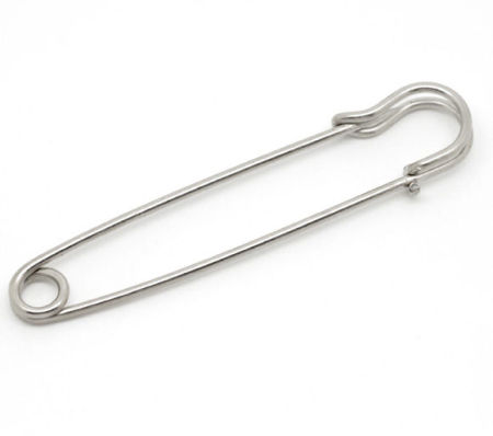 Lega di Ferro Spilla Tono Argento 10cm x 18mm, 1 Pz