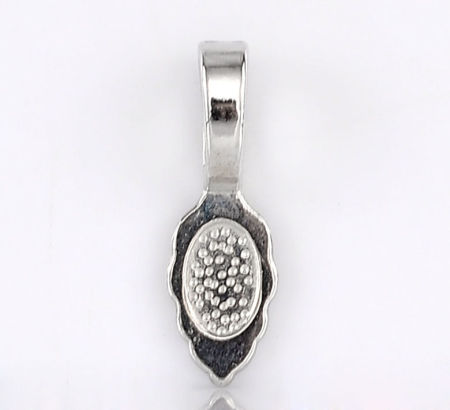  Bélières Forme feuille couleur argent mat