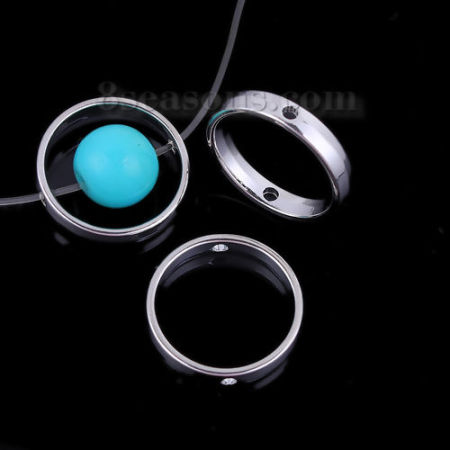 Zinc Based Alloy Beads Frames Circle Ring   