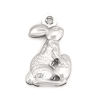 Immagine di 316 Acciaio inossidabile Charms Coniglio Tono Argento 18mm x 11mm, 20 Pz