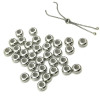 Image de Perles à Fermoir Coulissant en 304 Acier Inoydable Rond      