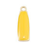 Picture of Zinc Based Alloy Charms Trapezoid Gold Plated Yellow Enamel 27mm x 9mm, 10 PCs