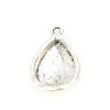 Imagen de Zamak Soporta a Cabachones Colgantes Charms Gota Plata Antigua (Apta 19mm x 13mm) 28mm x 17mm, 10 Unidades