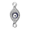 Picture of Zinc Based Alloy Connectors Evil Eye Enamel Clear Rhinestone 