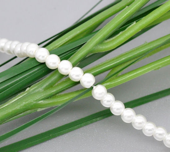 Image de Perles Imitation en Rond Nacré    