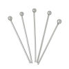 Imagen de Alfileres de cabeza de bola 304 Acero Inoxidable de Tono de Plata 3cm de longitud 0.7mm (21 gauge), 200 Unidades
