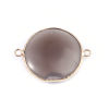 Image de (Classement A) Connecteurs en Agate ( Naturel ) Rond