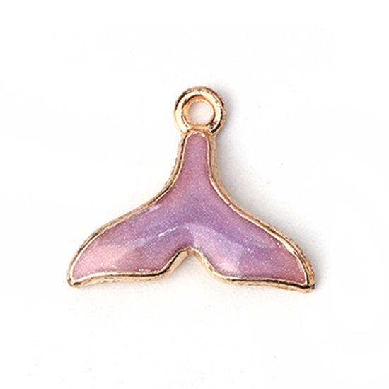 Bild von Zinkbasierte Legierung Charms Whale TailEnamel
