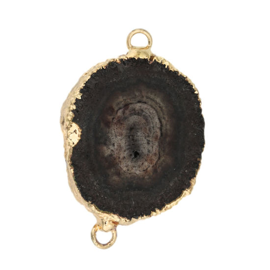 Image de (Classement A) Connecteurs Druzy en Agate ( Naturel ) Irrégulier          